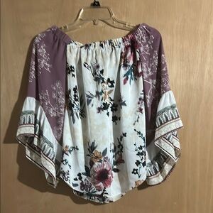 White House Black Market Scarf Pront Dolman Sleeve Blouse